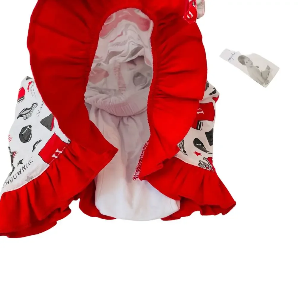 NWT Magnolia Baby 24M Red Touchdown Dress